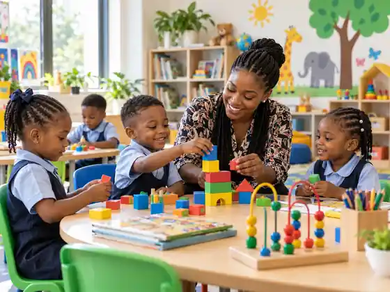 Young pupils in an early years classroom
